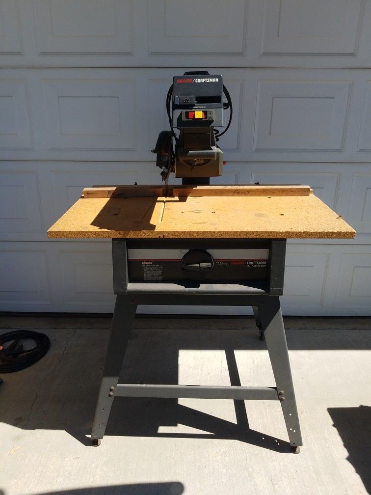 Sears Craftsman 10-in Radial Arm Saw. Good Condition.