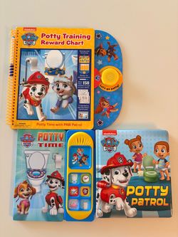 Paw patrol potty training 3 books - new