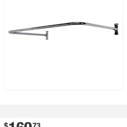 NEW Shower Rod - U-shape 60”x26”x26” Chrome Ctr Support