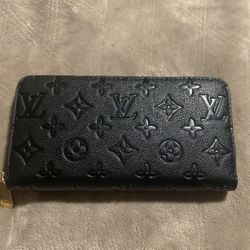 Black Zip Around Wallet 