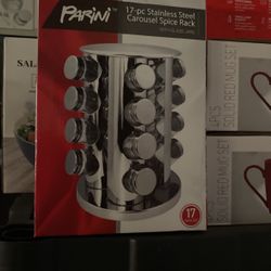 17 Pieces Steel Carousel Spice Rack