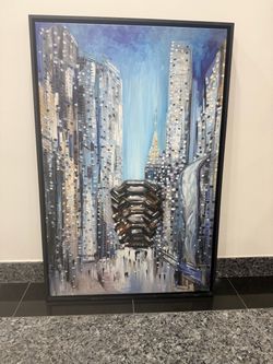 Large Framed NYC Canvas Wall Art 28” x 42”