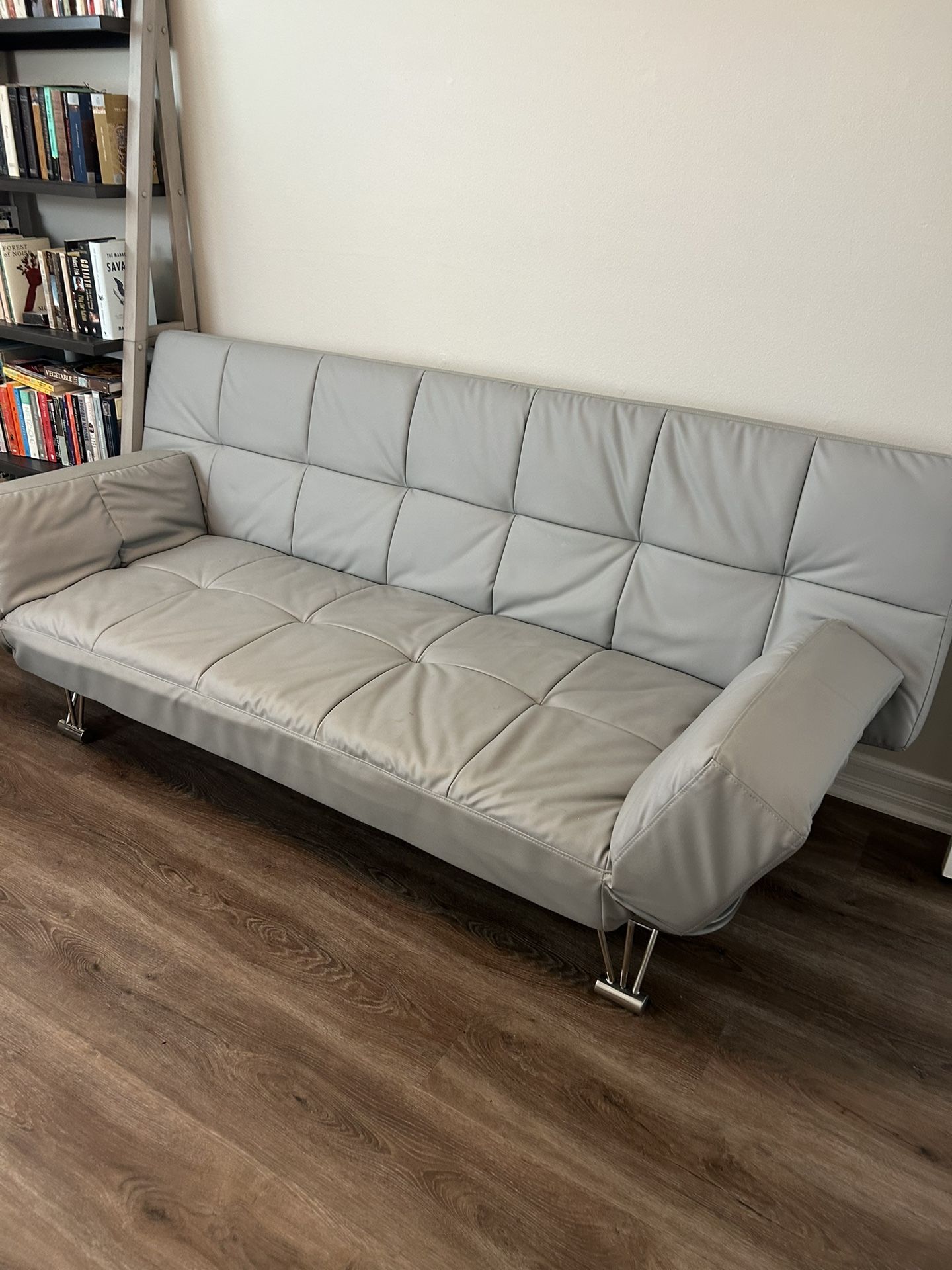 Futon - Grey, In Guest Room, Seldom Used