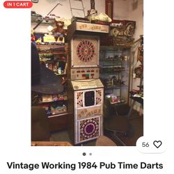Vintage Working 1980s Pub Time Dart Machine