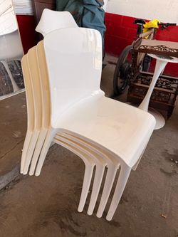 Vintage White Chairs by Casprini, Italy