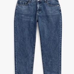 Women’s Straight Leg Blue Denim Jeans – Size S | Vintage Wash | Everyday Essential