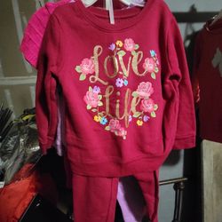 Girls Sweat Shirt And Sweat Pants 3-4T