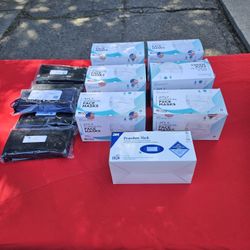 Large Group Of Quality 4 - Ply Surgical Face Masks ! 50 In Box / 10 In Pastic Covers ! All One Price ! 