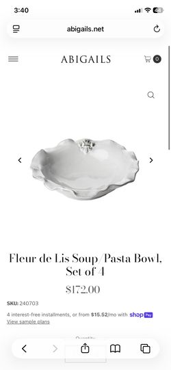 Abigail’s Fleur De Lis collection of dinnerware