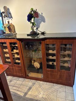 Wine and bar storage cabinet