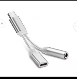 USB Type C To Aux Jack Adapte And Charging 2 In 1 USB C To 3.5mm Headphone Jack Adapter And Charging