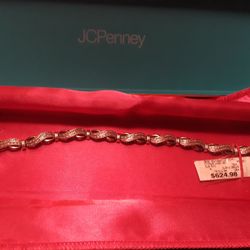 10k dimond gold bracelet Open box never used  Pet and smoke  free home 