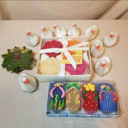 Lot Floating Candles Floater Lights Sandals Ducks Christmas Holly Peony Candle Table Centerpiece Tea