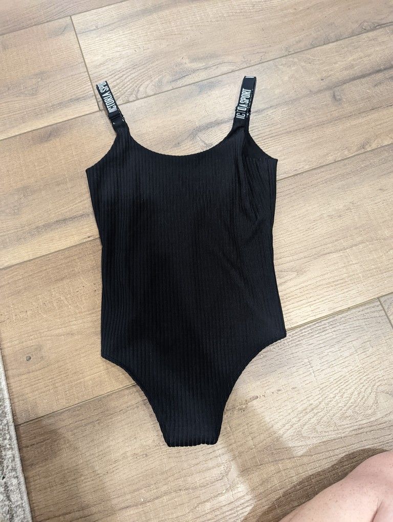 Victoria Secret Sport Ribbed Bodysuit Sz XS 