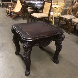 Real Mahogany Lion Table