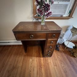 Vintage Sewing Machine Table 
