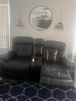 Genuine Leather 2 Recliner Sofa
