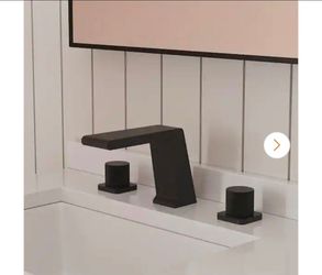 EVERSTEIN
Waterfall 8 in. Widespread Double Handle Bathroom Faucet in Matte Black Drain Not Included