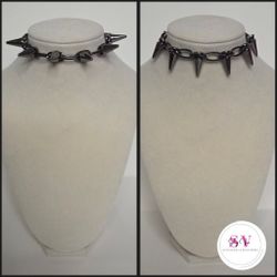 Black/Silver Spike Choker
