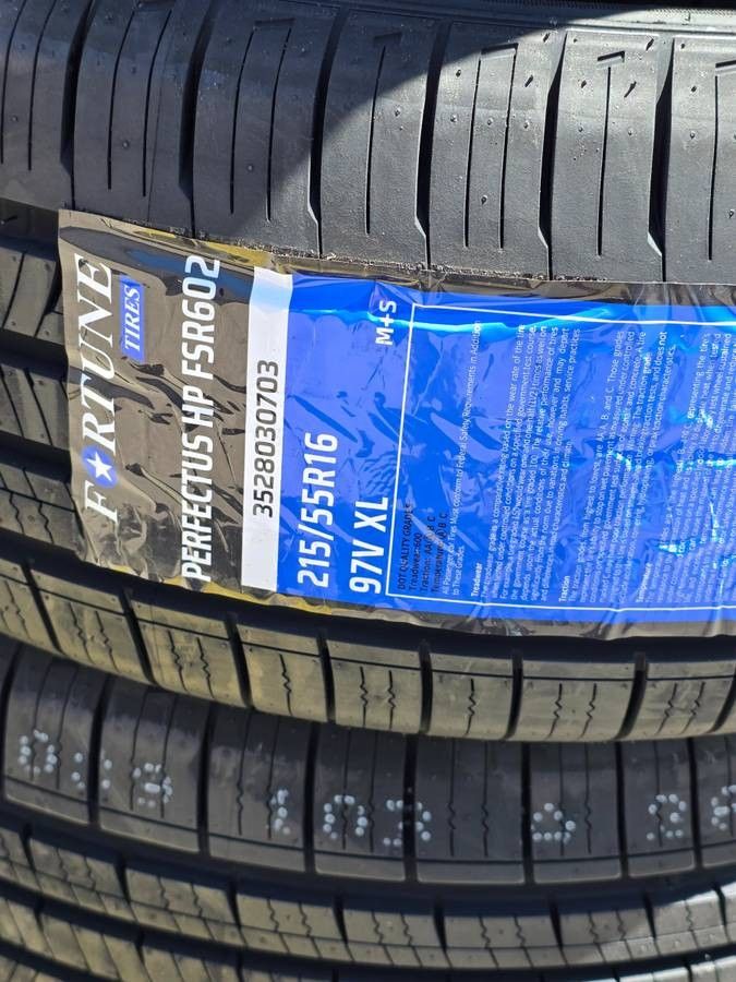 4 New 215-55-16 Fortune Perfectus All Season Tires 215/55 R16 Inch Tire FREE Same Day Delivery To Most Inland Empire Locations 60,000 Miles