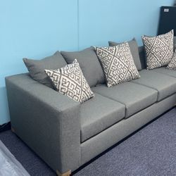 Gray cloth sectional New Material Linen Feel 