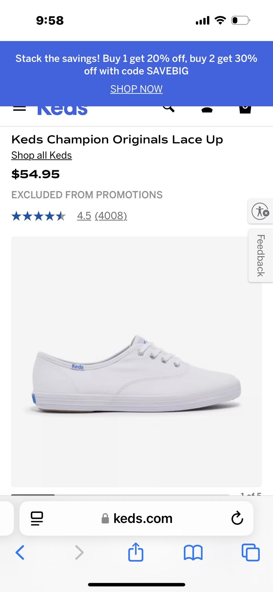 Women's Keds 7.5