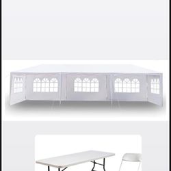 Table Chairs, And Tent