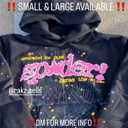 Sp5der P*NK V2 Hoodie Black