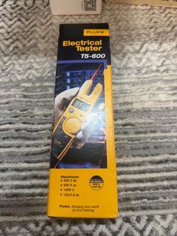 Fluke T5-600 Electrical Voltage, Continuity and Current Tester, Measures AC Current Up to 100 A Without Contact, Automatically Select AC/DC for Tests,