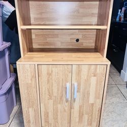 Wood Storage Cabinet / Microwave Stand