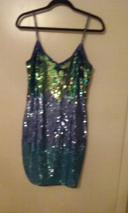 Evening 3 tone mermaid colorish dress