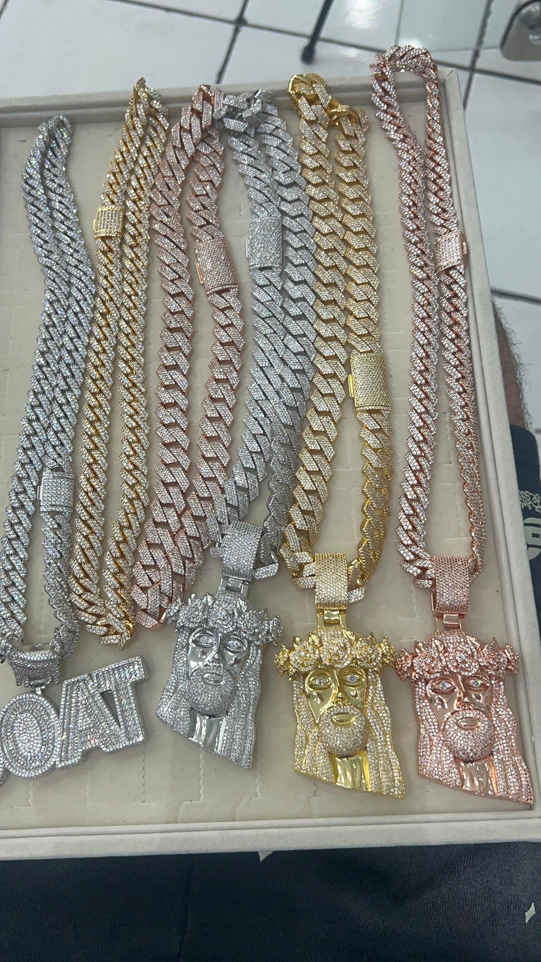  necklaces and pendant also matching bracelets