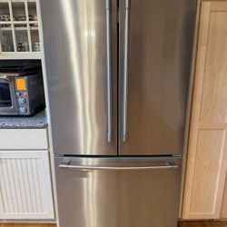 Maytag 36” stainless French door refrigerator with inside water dispenser and ice maker