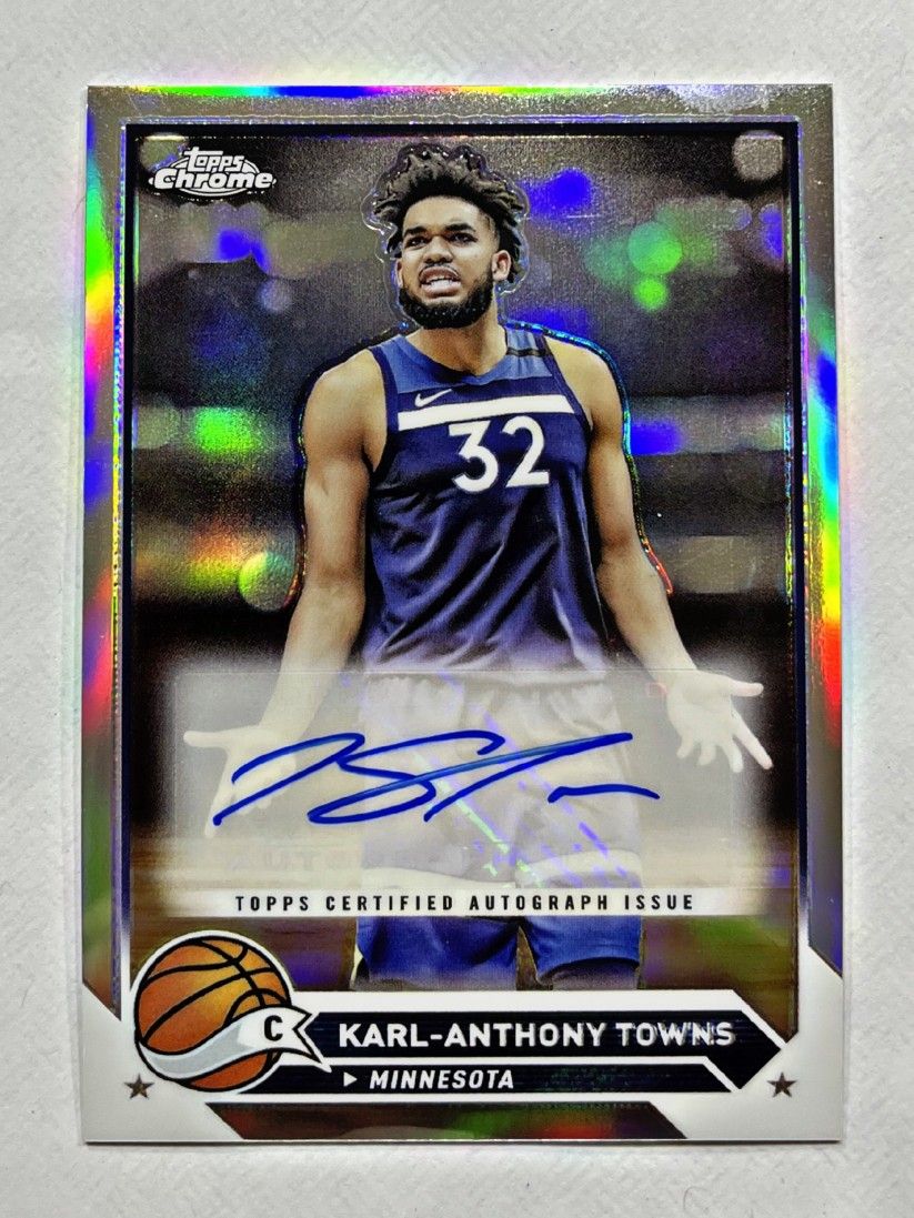 2023 Topps Chrome Basketball Karl-Anthony Towns Refractor Auto