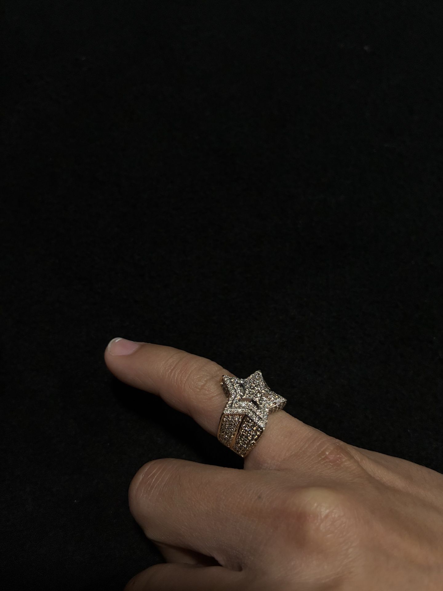 10k diamond star ring