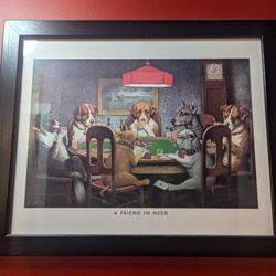 Dogs Playing Poker Framed Art Print 