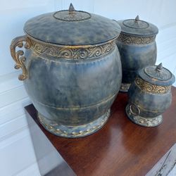 Large Metal Jars