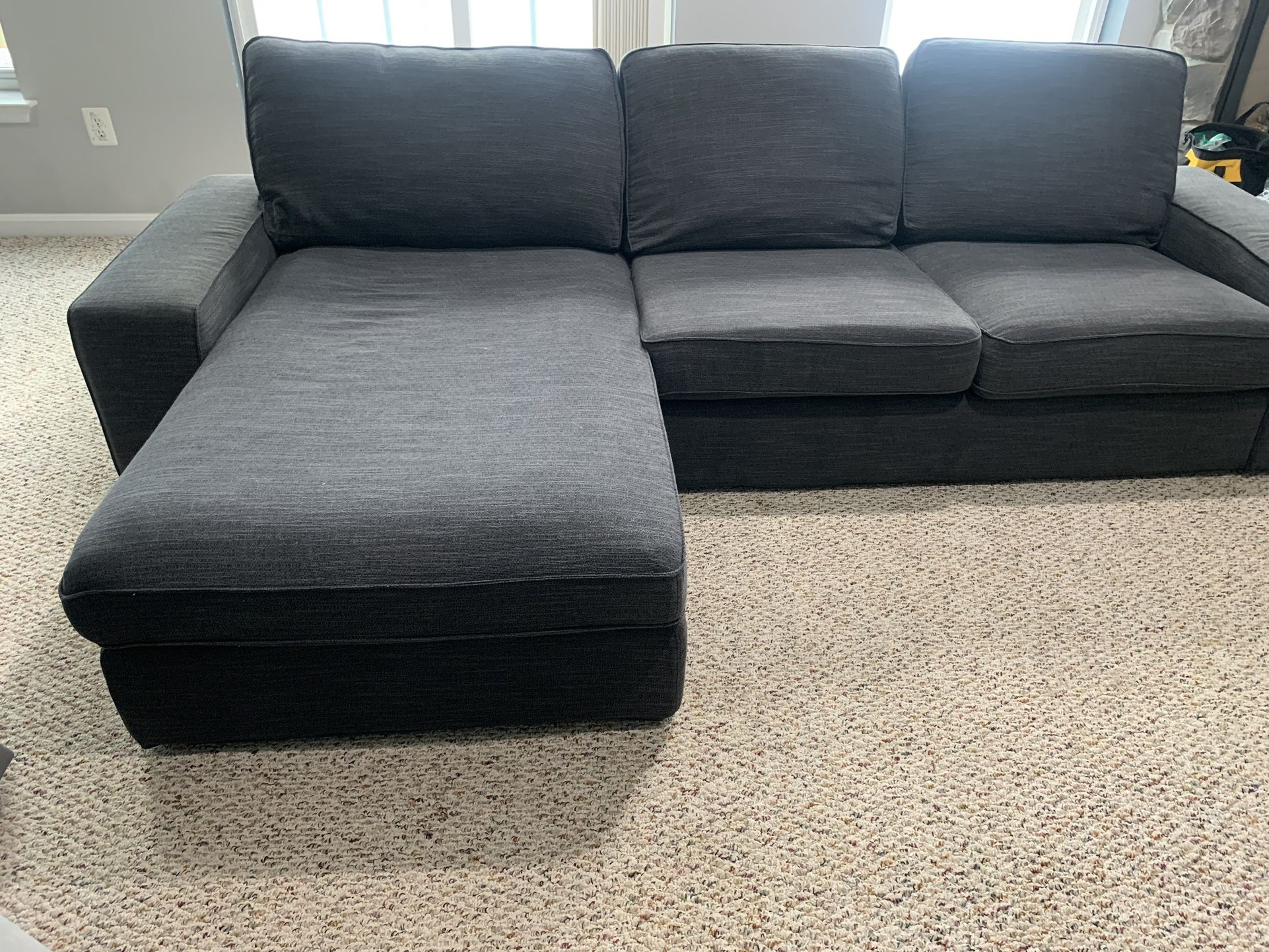 Large ikea kivik sectional with chaise - Can Deliver
