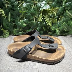 Birkenstock Birko-Flor Gizeh Matte Black Summer Women 39 L8