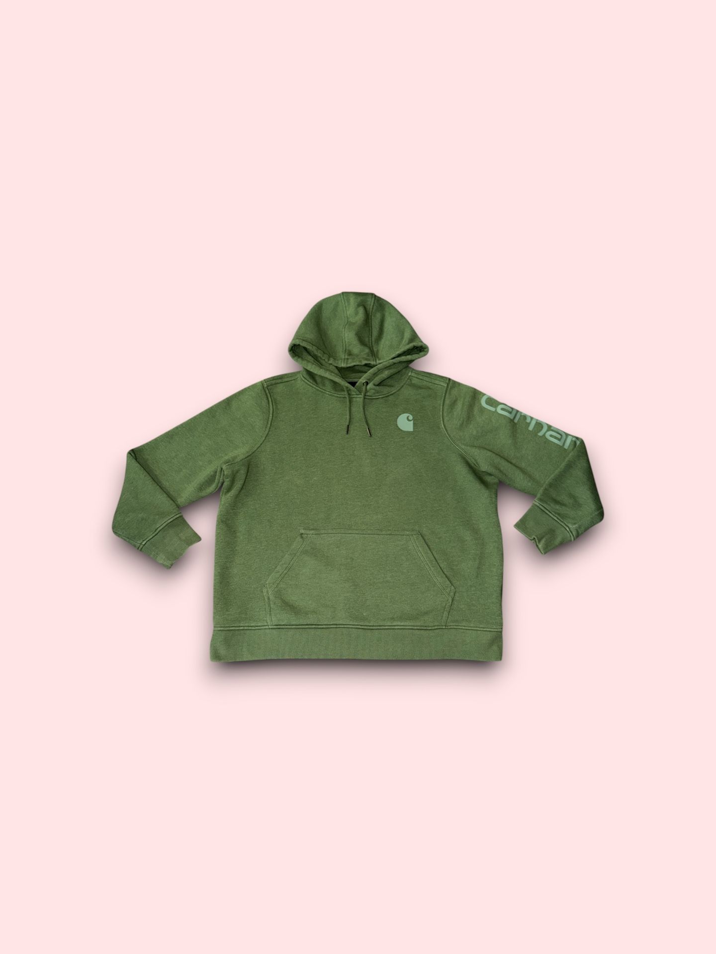 Carhartt relaxed fit pullover hoodie green women’s XL