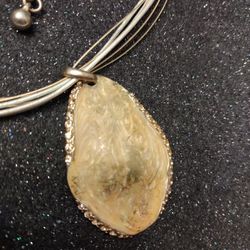 Vintage Chico's Opalescent Enamel Necklace