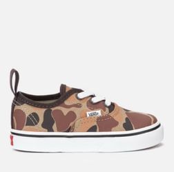 VANS Camo Authentic Elastic Lace Trainers Chocolate Torte/True White