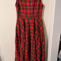 Vintage Holiday Red Plaid Dress Sm/med 
