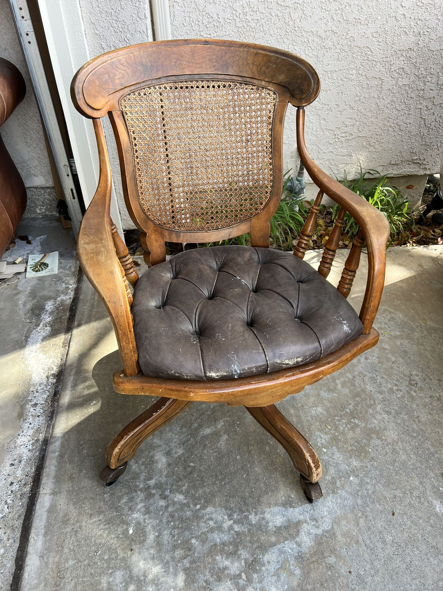 Vintage Cane Office Chair