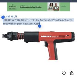 Hilti 00377607 DX351-BT Fully Automatic Powder-Actuated Tool with Impact Resistant Case