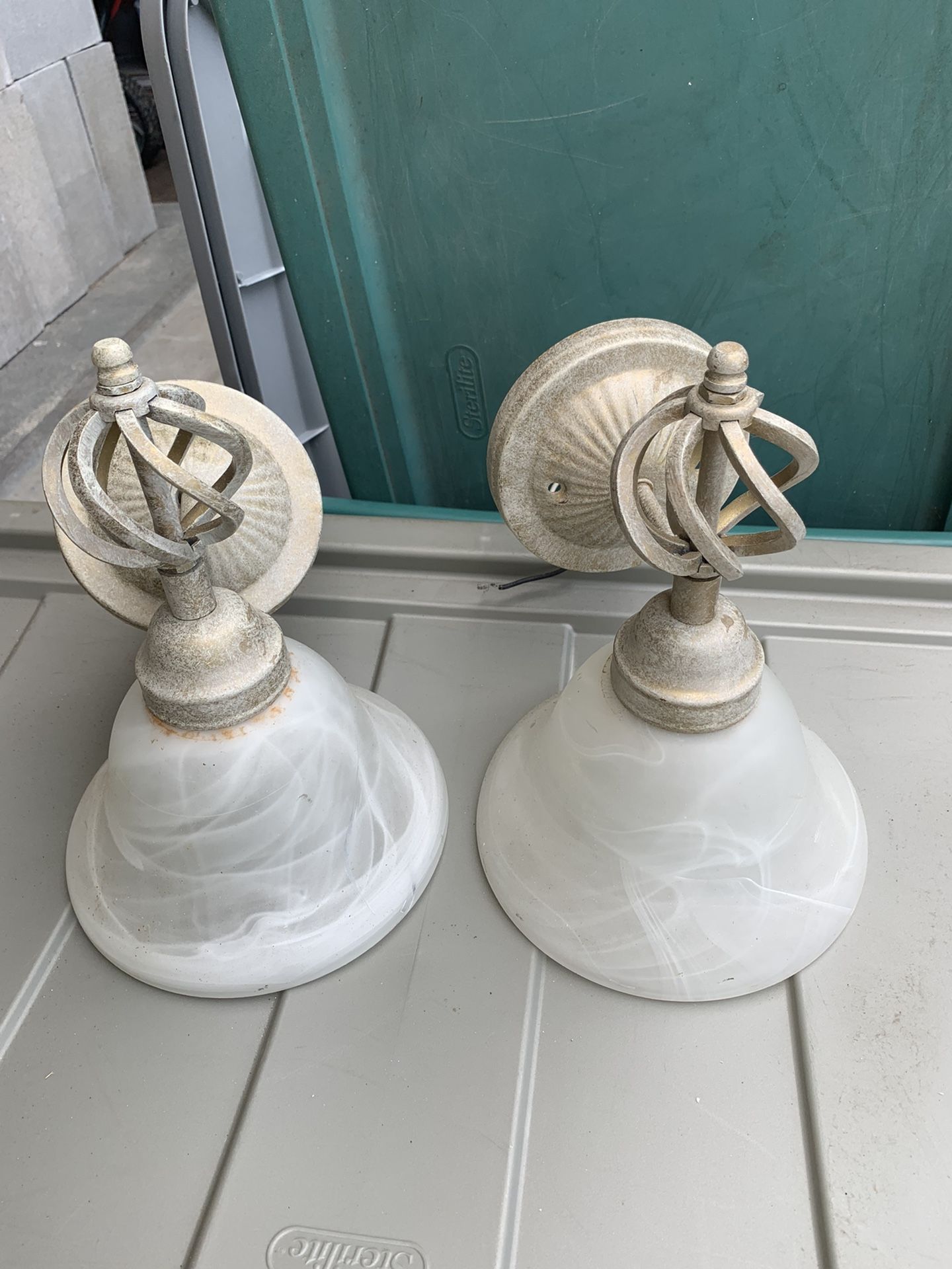 White And Brass Hanging Lights