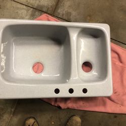 Kohler Cast Iron Two Bowl Sink K-5924