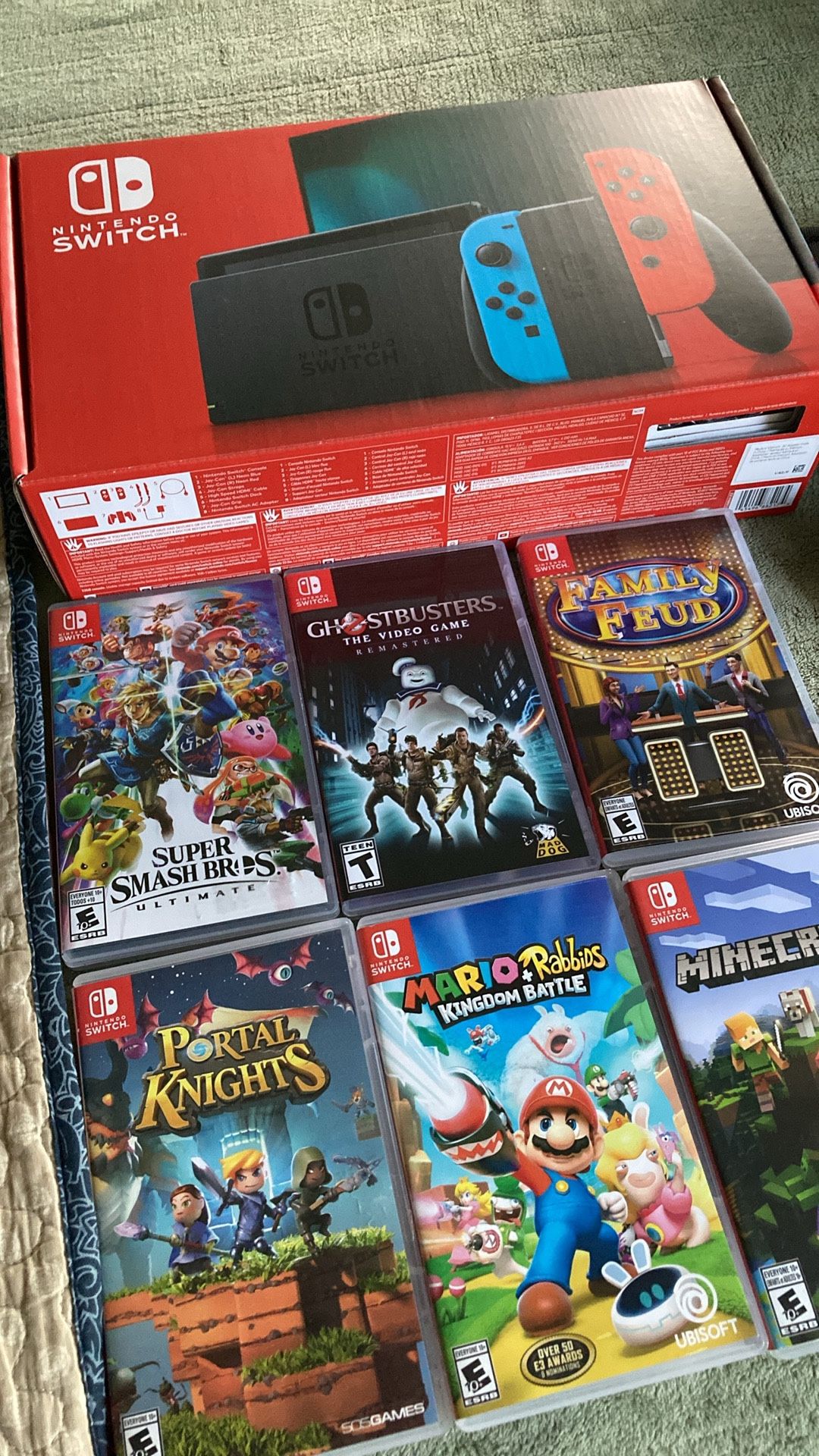 Nintendo Switch W/games And Accessories LIKE NEW 