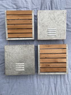 Metal and Wood Magazine Rack