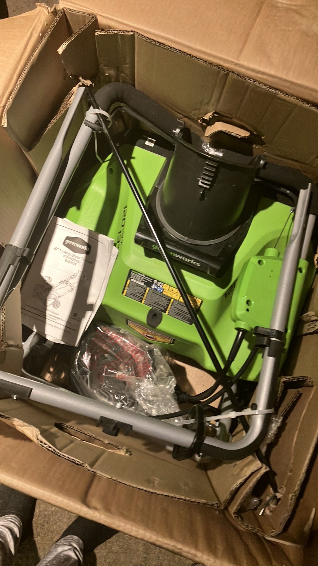 Brand New: Greenworks 13 Amp Electric Snow Thrower